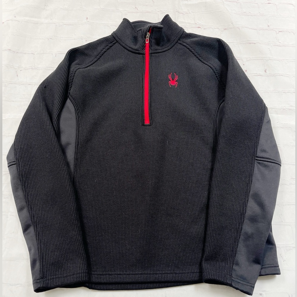 Spyder active men’s black quarter zip pullover size medium